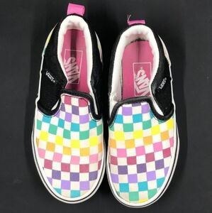 Girls Size 11 rainbow checkered vans